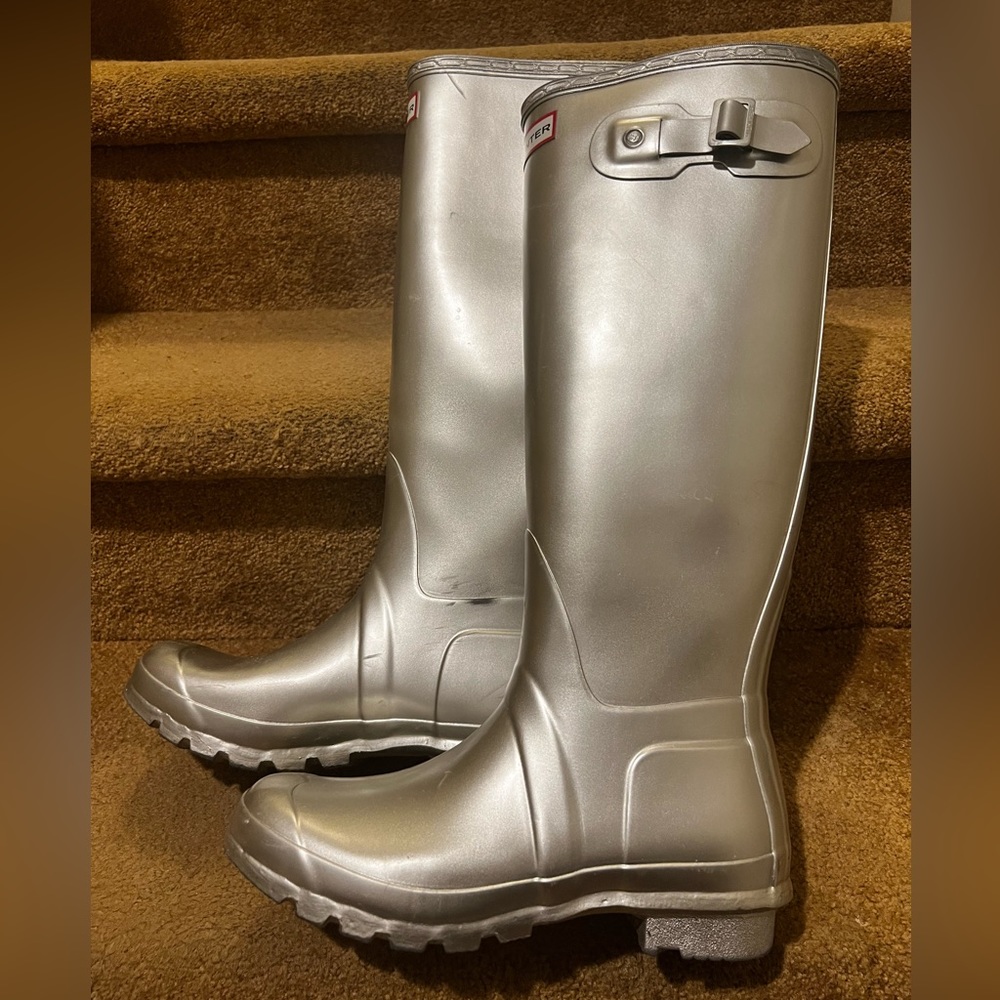 Silver Hunter Rain Boots GUC